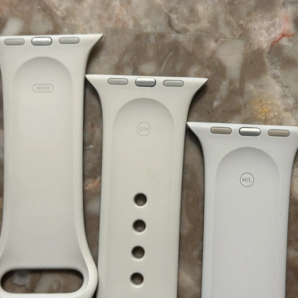 Apple Watch Band 41mm Light Gray S/M and M/L Silicone Sports Band